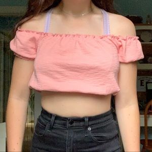Cute forever 21 off the shoulder crop top.